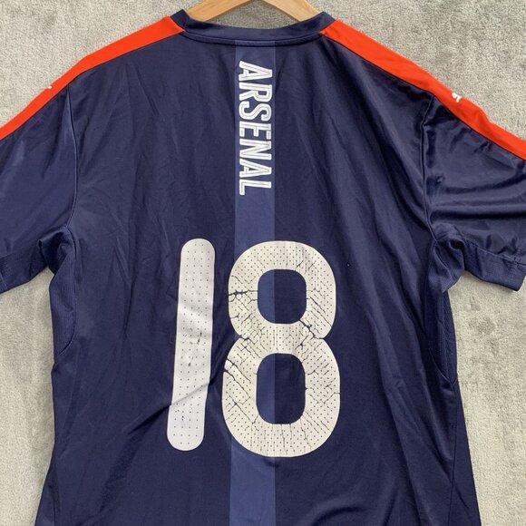 Puma Jersey Mens L Arsenal #18 Blue 16/17 Training Practice Kit Football Soccer - Picture 10 of 10